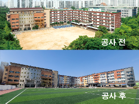 본관 외벽개선 및 인조잔디 조성공사